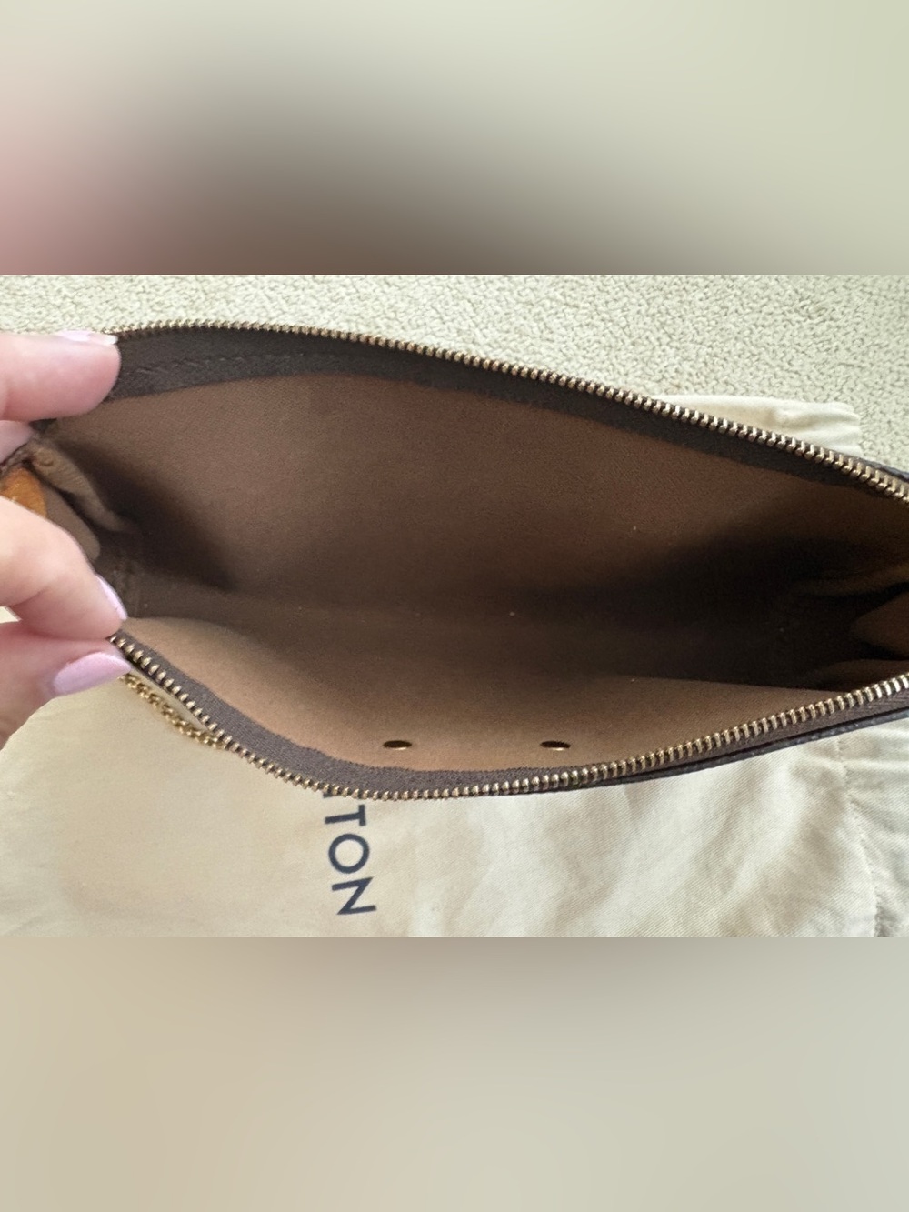 Louis Vuitton Eva Clutch Monogram Canvas Brown Gold Hardware Mini Shoulder Bag - Picture 11 of 16